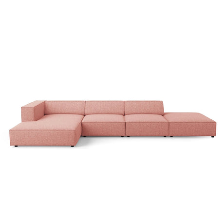 Arendal 5-Sitzer Ecksofa, Linke Seite, aus Chenille in Rosa (Haga 52), 341x166x70 cm von Cosmopolitan Design – Bild 1