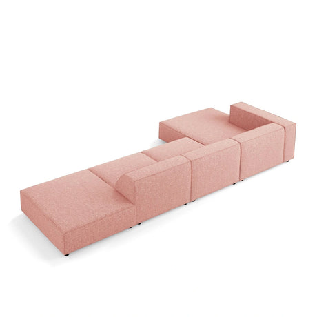Arendal 5-Sitzer Ecksofa, Linke Seite, aus Chenille in Rosa (Haga 52), 341x166x70 cm von Cosmopolitan Design – Bild 5