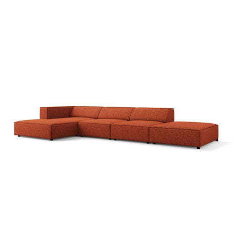 Arendal 5-Sitzer Ecksofa, Linke Seite, aus Chenille in Terrakotta (Haga 44), 341x166x70 cm von Cosmopolitan Design – Bild 4
