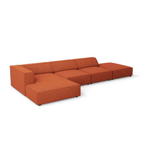 Arendal 5-Sitzer Ecksofa, Linke Seite, aus Chenille in Terrakotta (Haga 44), 341x166x70 cm von Cosmopolitan Design – Bild 6