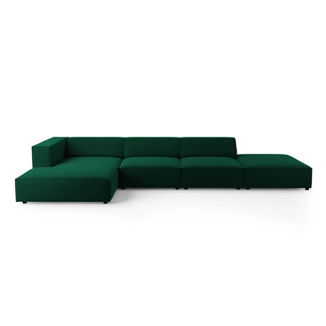 Arendal 5-Sitzer Ecksofa, Linke Seite, aus Samt in Flaschengrün (Casino Deep Green), 341x166x70 cm von Cosmopolitan Design – Bild 1