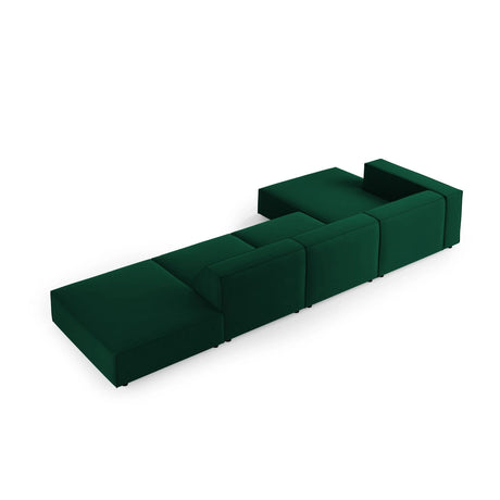 Arendal 5-Sitzer Ecksofa, Linke Seite, aus Samt in Flaschengrün (Casino Deep Green), 341x166x70 cm von Cosmopolitan Design – Bild 4