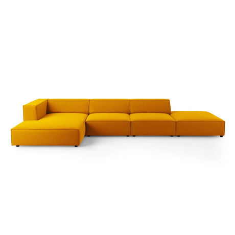 Arendal 5-Sitzer Ecksofa, Linke Seite, aus Samt in Gelb (Casino Mostaza), 341x166x70 cm von Cosmopolitan Design – Bild 1