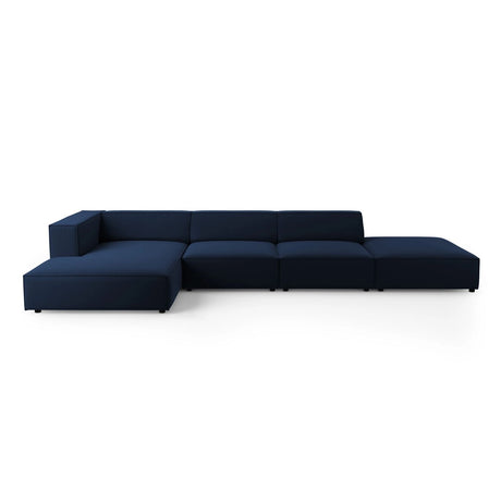 Arendal 5-Sitzer Ecksofa, Linke Seite, aus Samt in Königsblau (Casino Deep Blue), 341x166x70 cm von Cosmopolitan Design – Bild 1