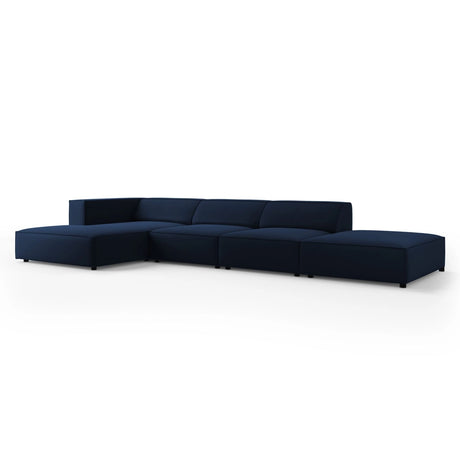 Arendal 5-Sitzer Ecksofa, Linke Seite, aus Samt in Königsblau (Casino Deep Blue), 341x166x70 cm von Cosmopolitan Design – Bild 3