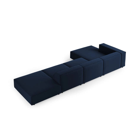 Arendal 5-Sitzer Ecksofa, Linke Seite, aus Samt in Königsblau (Casino Deep Blue), 341x166x70 cm von Cosmopolitan Design – Bild 4
