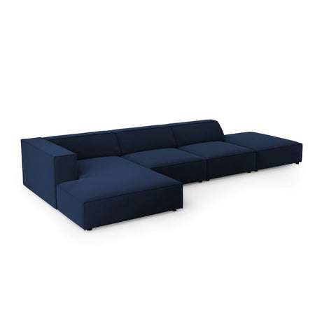 Arendal 5-Sitzer Ecksofa, Linke Seite, aus Samt in Königsblau (Casino Deep Blue), 341x166x70 cm von Cosmopolitan Design – Bild 5