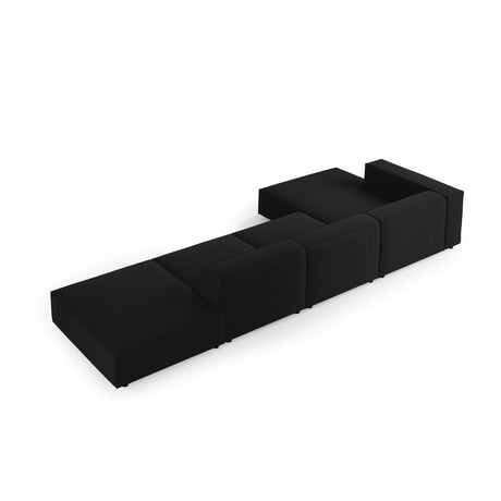 Arendal 5-Sitzer Ecksofa, Linke Seite, aus Samt in Schwarz (Casino Black), 341x166x70 cm von Cosmopolitan Design – Bild 4