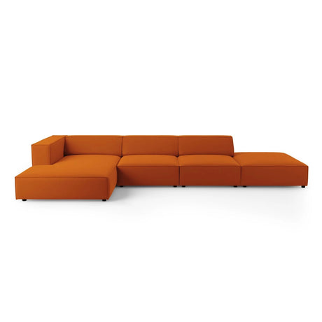Arendal 5-Sitzer Ecksofa, Linke Seite, aus Samt in Terrakotta (Casino Terracota), 341x166x70 cm von Cosmopolitan Design – Bild 1