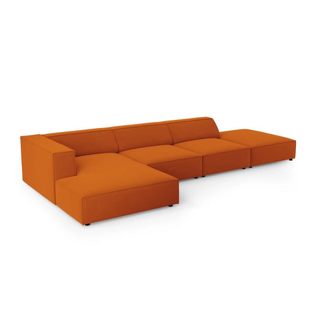 Arendal 5-Sitzer Ecksofa, Linke Seite, aus Samt in Terrakotta (Casino Terracota), 341x166x70 cm von Cosmopolitan Design – Bild 5