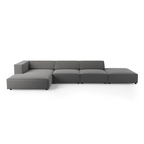 Arendal 5-Sitzer Ecksofa, Linke Seite, aus Samt in Warmes Grau (Casino Anthracite), 341x166x70 cm von Cosmopolitan Design – Bild 1