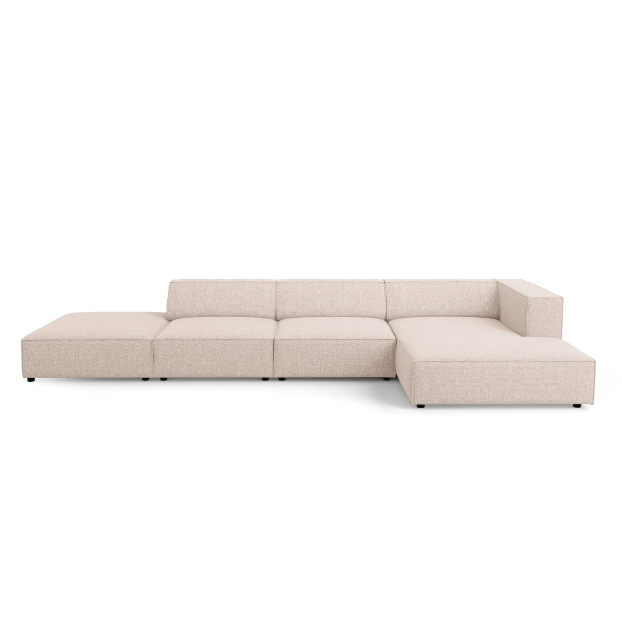 Arendal 5-Sitzer Ecksofa, Rechte Seite, aus Chenille in Beige (Haga 30), 341x166x70 cm von Cosmopolitan Design – Bild 1