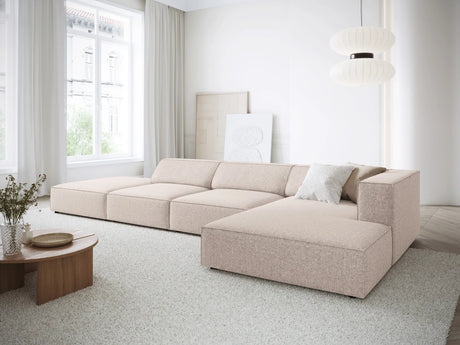 Arendal 5-Sitzer Ecksofa, Rechte Seite, aus Chenille in Beige (Haga 30), 341x166x70 cm von Cosmopolitan Design – Bild 2