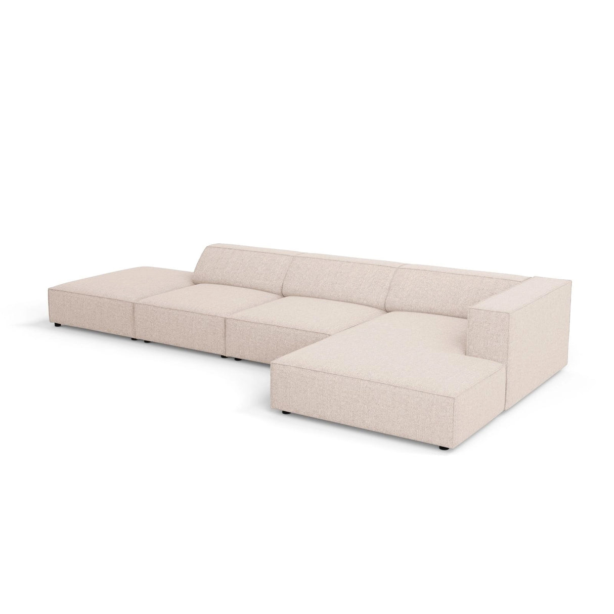 Arendal 5-Sitzer Ecksofa, Rechte Seite, aus Chenille in Beige (Haga 30), 341x166x70 cm von Cosmopolitan Design – Bild 6