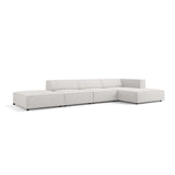 Arendal 5-Sitzer Ecksofa, Rechte Seite, aus Chenille in Hellgrau (Haga 06), 341x166x70 cm von Cosmopolitan Design – Bild 4