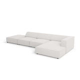 Arendal 5-Sitzer Ecksofa, Rechte Seite, aus Chenille in Hellgrau (Haga 06), 341x166x70 cm von Cosmopolitan Design – Bild 6