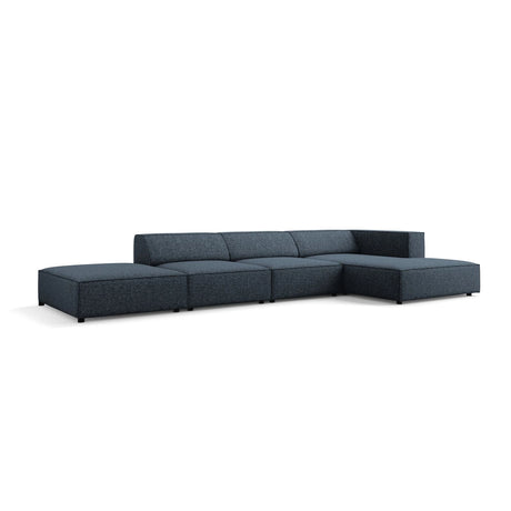 Arendal 5-Sitzer Ecksofa, Rechte Seite, aus Chenille in Königsblau (Haga 86), 341x166x70 cm von Cosmopolitan Design – Bild 4