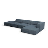 Arendal 5-Sitzer Ecksofa, Rechte Seite, aus Chenille in Königsblau (Haga 86), 341x166x70 cm von Cosmopolitan Design – Bild 6