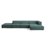 Arendal 5-Sitzer Ecksofa, Rechte Seite, aus Chenille in Petrol (Haga 78), 341x166x70 cm von Cosmopolitan Design – Bild 1