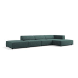 Arendal 5-Sitzer Ecksofa, Rechte Seite, aus Chenille in Petrol (Haga 78), 341x166x70 cm von Cosmopolitan Design – Bild 4