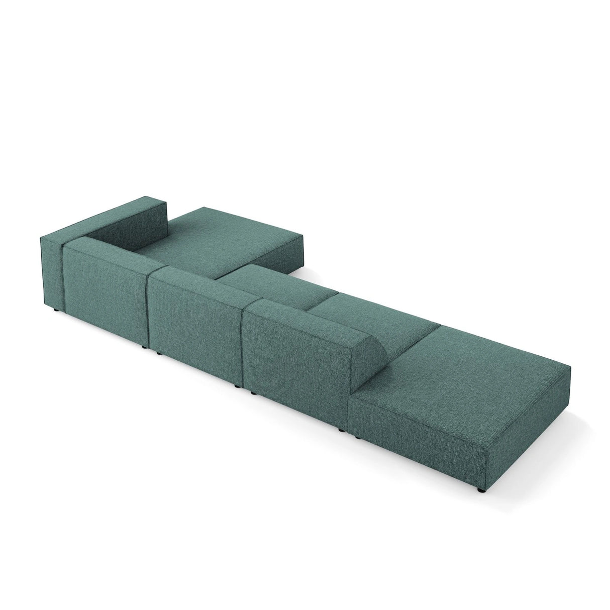 Arendal 5-Sitzer Ecksofa, Rechte Seite, aus Chenille in Petrol (Haga 78), 341x166x70 cm von Cosmopolitan Design – Bild 5