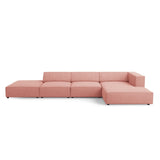 Arendal 5-Sitzer Ecksofa, Rechte Seite, aus Chenille in Rosa (Haga 52), 341x166x70 cm von Cosmopolitan Design – Bild 1