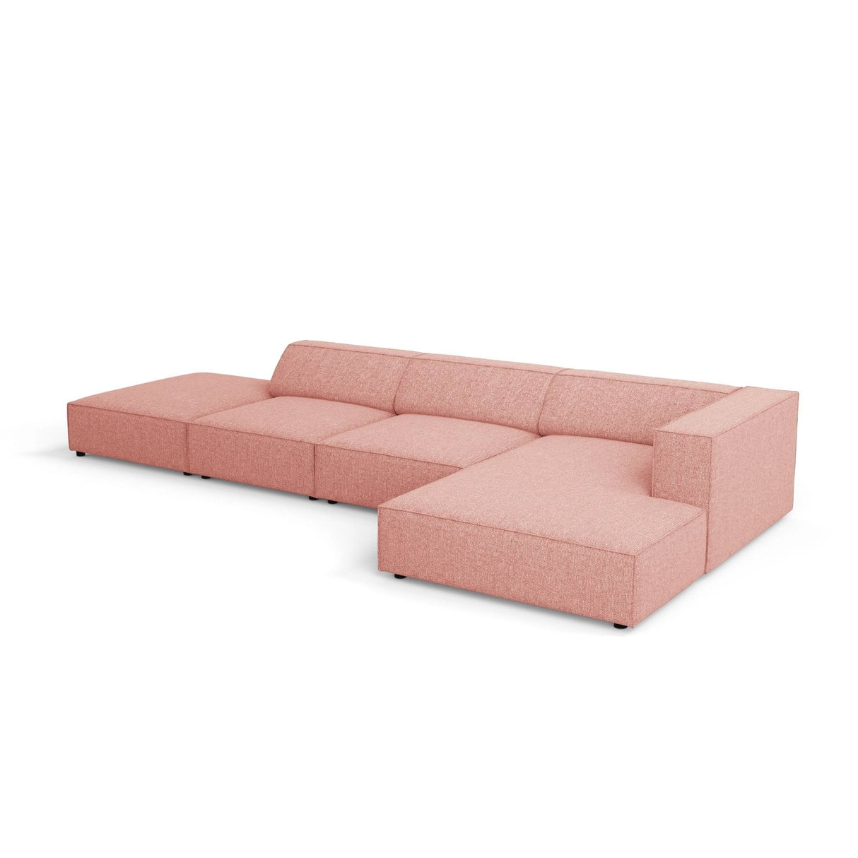 Arendal 5-Sitzer Ecksofa, Rechte Seite, aus Chenille in Rosa (Haga 52), 341x166x70 cm von Cosmopolitan Design – Bild 6