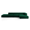 Arendal 5-Sitzer Ecksofa, Rechte Seite, aus Samt in Flaschengrün (Casino Deep Green), 341x166x70 cm von Cosmopolitan Design – Bild 1