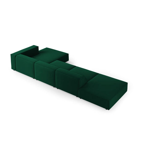 Arendal 5-Sitzer Ecksofa, Rechte Seite, aus Samt in Flaschengrün (Casino Deep Green), 341x166x70 cm von Cosmopolitan Design – Bild 4