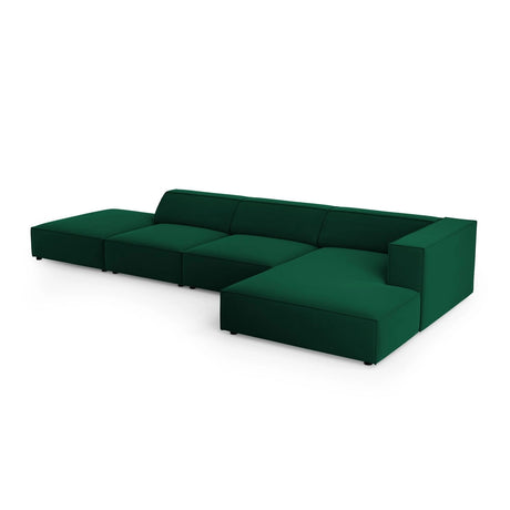 Arendal 5-Sitzer Ecksofa, Rechte Seite, aus Samt in Flaschengrün (Casino Deep Green), 341x166x70 cm von Cosmopolitan Design – Bild 5