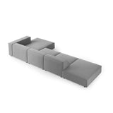 Arendal 5-Sitzer Ecksofa, Rechte Seite, aus Samt in Hellgrau (Casino Ash), 341x166x70 cm von Cosmopolitan Design – Bild 4