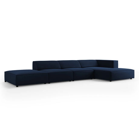 Arendal 5-Sitzer Ecksofa, Rechte Seite, aus Samt in Königsblau (Casino Deep Blue), 341x166x70 cm von Cosmopolitan Design – Bild 3