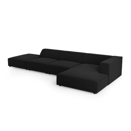 Arendal 5-Sitzer Ecksofa, Rechte Seite, aus Samt in Schwarz (Casino Black), 341x166x70 cm von Cosmopolitan Design – Bild 5