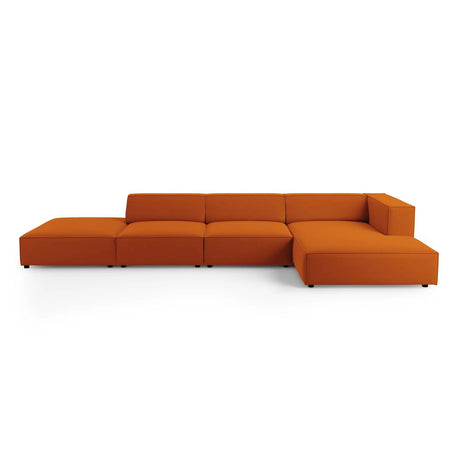 Arendal 5-Sitzer Ecksofa, Rechte Seite, aus Samt in Terrakotta (Casino Terracota), 341x166x70 cm von Cosmopolitan Design – Bild 1