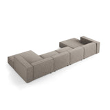 Arendal 6-Sitzer Panorama Sofa aus Chenille in Grau (Haga 16), Beine in Schwarzes Plastik, 364x166x70 cm von Cosmopolitan Design – Bild 4