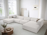 Arendal 6-Sitzer Panorama Sofa aus Chenille in Hellgrau (Haga 06), Beine in Schwarzes Plastik, 364x166x70 cm von Cosmopolitan Design – Bild 2
