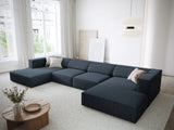 Arendal 6-Sitzer Panorama Sofa aus Chenille in Königsblau (Haga 86), Beine in Schwarzes Plastik, 364x166x70 cm von Cosmopolitan Design – Bild 2