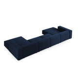 Arendal 6-Sitzer Panorama Sofa aus Samt in Königsblau (Casino Deep Blue), Beine in Schwarzes Plastik, 364x166x70 cm von Cosmopolitan Design – Bild 4