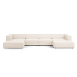 Arendal 6-Sitzer Panorama Sofa aus Samt oder Chenille, 364x166x70 cm von Cosmopolitan Design – Bild 1