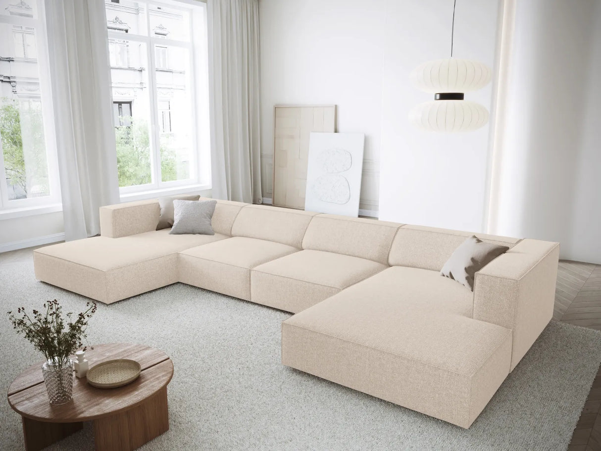 Arendal 6-Sitzer Panorama Sofa aus Samt oder Chenille, 364x166x70 cm von Cosmopolitan Design – Bild 2