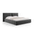 Arendal Bett mit Doppelkopfteil und Stauraum aus Samt in Grau (Bluvel 14), 140x200 cm von Cosmopolitan Design – Bild 1