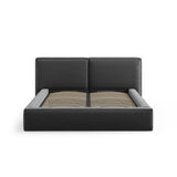 Arendal Bett mit Doppelkopfteil und Stauraum aus Samt in Grau (Bluvel 14), 140x200 cm von Cosmopolitan Design – Bild 5