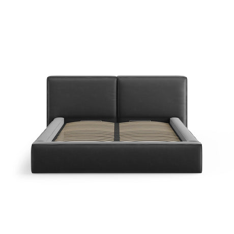 Arendal Bett mit Doppelkopfteil und Stauraum aus Samt in Grau (Bluvel 14), 160x200 cm von Cosmopolitan Design – Bild 5