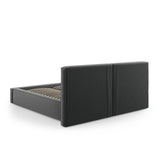 Arendal Bett mit Doppelkopfteil und Stauraum aus Samt in Grau (Bluvel 14), 200x200 cm von Cosmopolitan Design – Bild 7