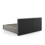 Arendal Bett mit Doppelkopfteil und Stauraum aus Samt in Hellgrau (Bluvel 13), 140x200 cm von Cosmopolitan Design – Bild 7