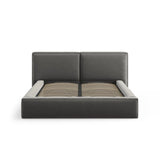 Arendal Bett mit Doppelkopfteil und Stauraum aus Samt in Hellgrau (Bluvel 13), 200x200 cm von Cosmopolitan Design – Bild 5