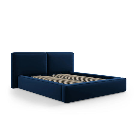 Arendal Bett mit Doppelkopfteil und Stauraum aus Samt in Königsblau (Bluvel 86), 160x200 cm von Cosmopolitan Design – Bild 4