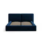 Arendal Bett mit Doppelkopfteil und Stauraum aus Samt in Königsblau (Bluvel 86), 200x200 cm von Cosmopolitan Design – Bild 5