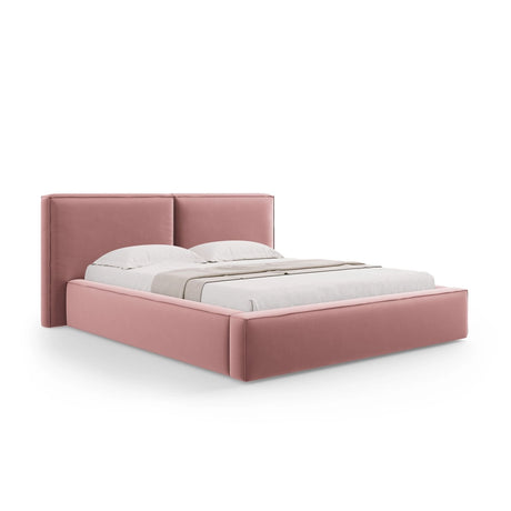 Arendal Bett mit Doppelkopfteil und Stauraum aus Samt in Rosa (Bluvel 52), 160x200 cm von Cosmopolitan Design – Bild 1