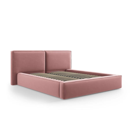 Arendal Bett mit Doppelkopfteil und Stauraum aus Samt in Rosa (Bluvel 52), 160x200 cm von Cosmopolitan Design – Bild 4